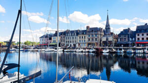 Lovely small town and harbour of Honfleur, Normandy