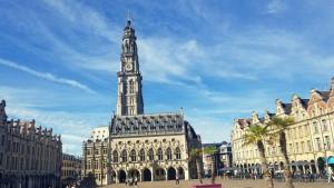 Town hall in Arras, France on Heroes Square.