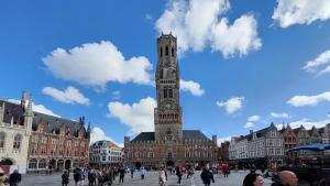 Market Square and the Belfry of Brugge, Belgium