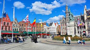 Market Square in Brugge, Belgium