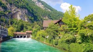 Small island beside Interlaken, Switzerland