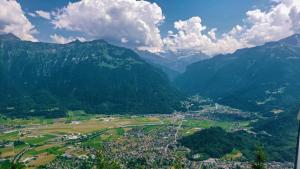 View of Interlaken and mountains from Harder Kulm