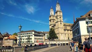 Grossmünster, 12th century Cathedral in Zurich, Switzerland