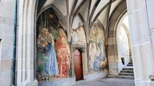 Frescoes in Kirche Fraumünster in Zurich, Switzerland