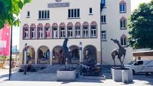 Weird horses in Liechtenstein capital - Vaduz