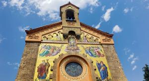 Beautiful church tower in Innsbruck, Austria.