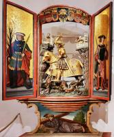 Altar of St. George with gorgeous carving in Schloss Ambras Innsbruck