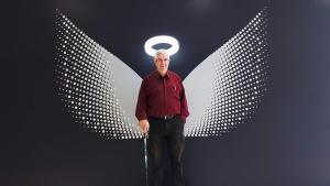 Mike, with crystal halo and wings in Swarovski World