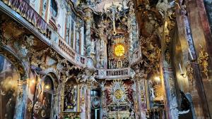 Asamkirche, compact 1700s church known for its lavish, baroque interior.