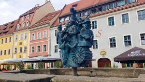 Pirna seen during Elbe River bike ride