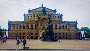 Semperoper (Opera House)  on the great square of Theatreplatz in Dresden