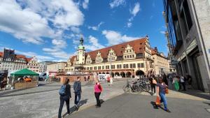 Market Square and the Old Town Hall in Leipzig