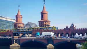 Once part of the dividing line between East and West Berlin - Oberbaum Bridge