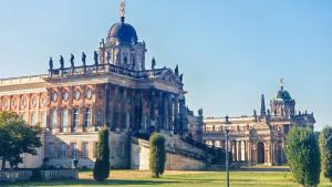 Servants quarters, laundry and kitchens for New Palace (front a facade, only one poor floor). Potsdam, Germany