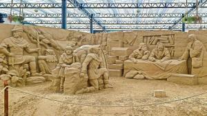 Phenomenal indoor sand scupltures near Binz on Rügen Island, Germany