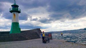 End of a 1-1/2 km dock on Rügen Island, in Sassnitz Germany