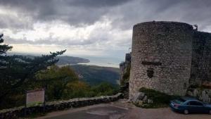 Socerb Castle/restaurant in Slovenia overlooking the Gulf of Trieste