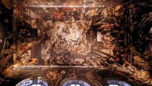 Largest ceiling canvas painting in world on ceiling of Church of San Pantalon