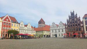 Lovely town square in Greifswald in Northern Germany