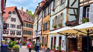 Another quaint street in Strasbourg, France