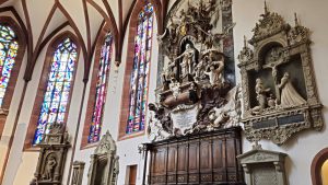 Wall decoration in Stiftskirche Catholic Church in Baden-Baden