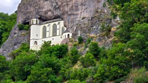 Felsenkirche, chapel built into the rock over the Mosel River, Germany