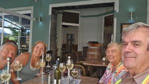 Riesling tasting with good friends on the Mosel River