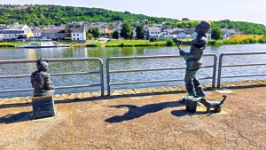 Mike liked this simple statue in Wasserbillig, Luxembourg