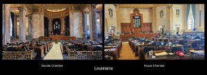 House and Senate Chambers in Louisiana State Capital, Baton Rouge