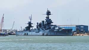 Warship in Galveston Texas