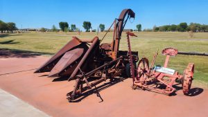 Corn picker and hay mower at Route 66 Museum in Elk City, OK