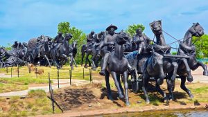 Oklahoma Land Run Monument in OKC