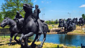 Oklahoma Land Run Monument in OKC