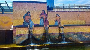 Mosaic murial on OKC's Bricktown Canal