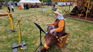 Hurdy-Gurdy being played at Medieval Fair in Norman, OK