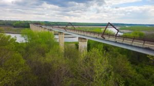 Bridge over Des Moines River in Iowa