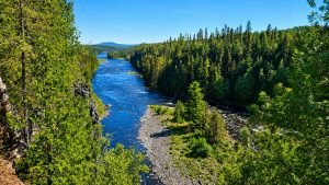 Downstream from Kakabeka Falls near Thunder Bay 