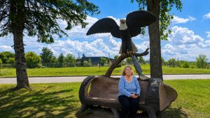 Bench in the Shadow of Max the Moose, Dryden Ontario