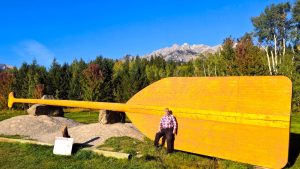 The World's Largest Paddle in Parson British Columbia.