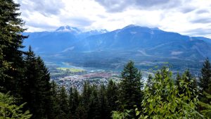 View of Revelstoke, BC and Lake Revelstoke
