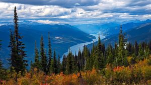 Lake Revelstoke next to Revelstoke BC
