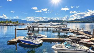 Elevated Float planes in Kelowna BC Harbour