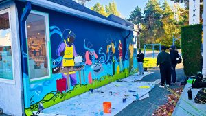 Mike tried to catch the painter at this house in Vancouver