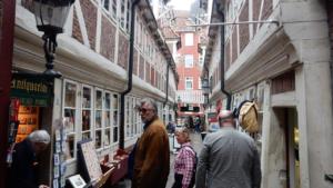 Clemens, Jackie and 200 year old alley    