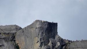 Zoomed in on Pulpit Rock, Norway  