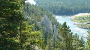 Hoodoos-beside-Banff-campground