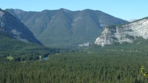 Banff-Springs-Hotel-from-Hoodoos-lookout-near-Banff-Alberta