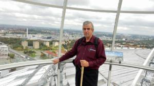 Mike in globe Stockholm, Sweden   