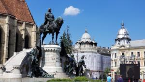 Cluj Napoca and Mirror street to the right 