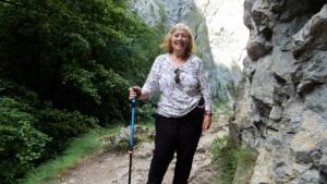 Jackie in Turda Gorge    
